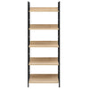 5-Layer Book Shelf Oak 23.6"x10.9"x62.4" Engineered Wood