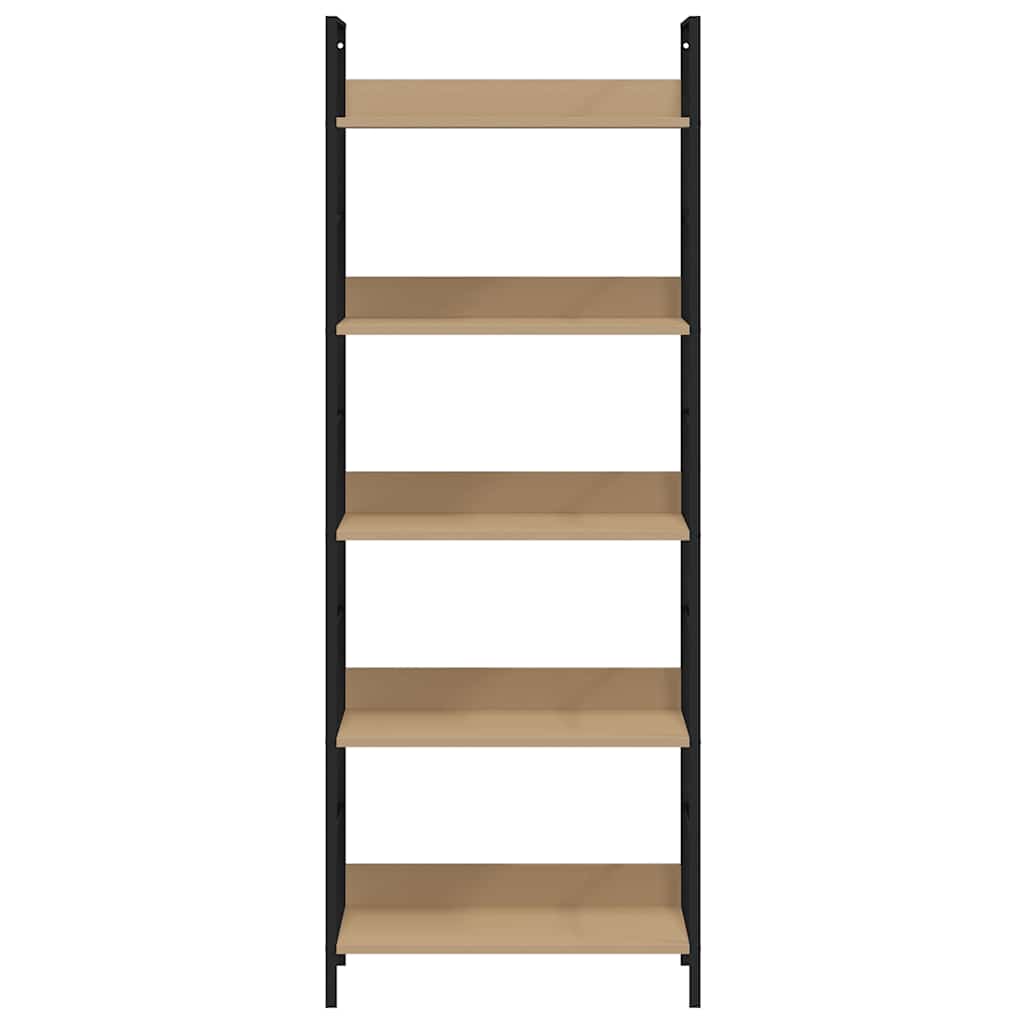 5-Layer Book Shelf Oak 60x27.6x158.5 cm Engineered Wood