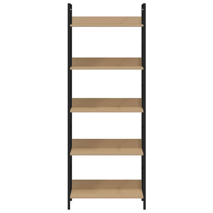 5-Layer Book Shelf Oak 60x27.6x158.5 cm Engineered Wood