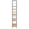 5-Layer Book Shelf Oak 23.6"x10.9"x62.4" Engineered Wood