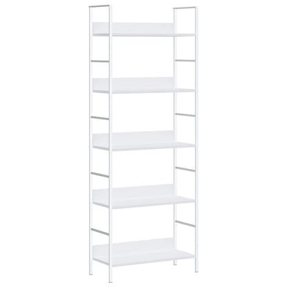 5-Layer Book Shelf White 60x27.6x158.5 cm Engineered Wood