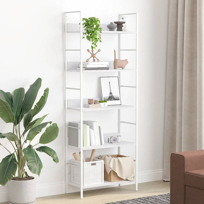 5-Layer Book Shelf White 60x27.6x158.5 cm Engineered Wood
