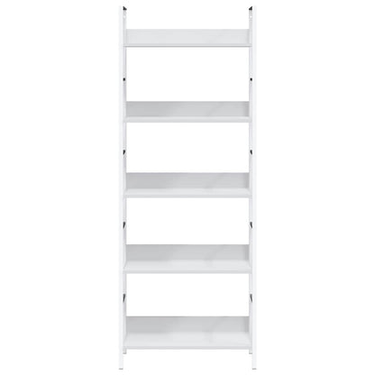 5-Layer Book Shelf White 60x27.6x158.5 cm Engineered Wood
