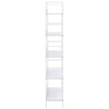 5-Layer Book Shelf White 23.6"x10.9"x62.4" Engineered Wood