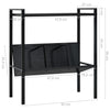 2-Layer Book Shelf Black 52x28x59 cm Engineered Wood