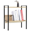 2-Layer Book Shelf Black and Oak 52x28x59 cm Engineered Wood