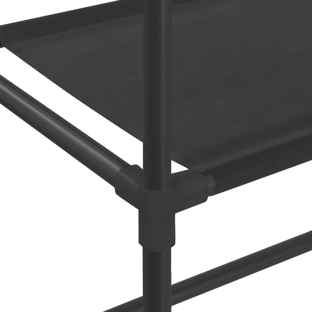 Storage Shelf Black Stainless Steel, Plastic, Non-woven Fabric