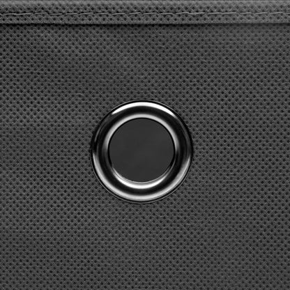 Storage Boxes with Lids 4 pcs Gray 12.6"x12.6"x12.6" Fabric
