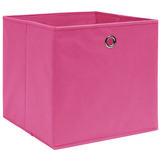 Storage Box | Set of 4 | Pink | Non-woven fabric (100% polyester)