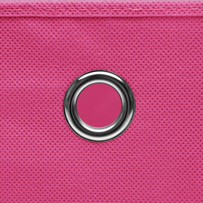 Storage Boxes 4 pcs Pink 32x32x32 cm Fabric