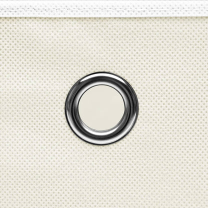 Storage Boxes 4 pcs White 12.6"x12.6"x12.6" Fabric