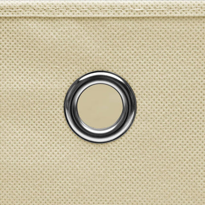 Storage Boxes with Lid 4 pcs Cream 12.6"x12.6"x12.6" Fabric