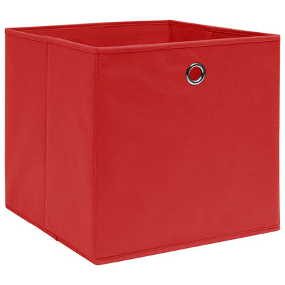 Storage Boxes 4 pcs Red 32x32x32 cm Fabric