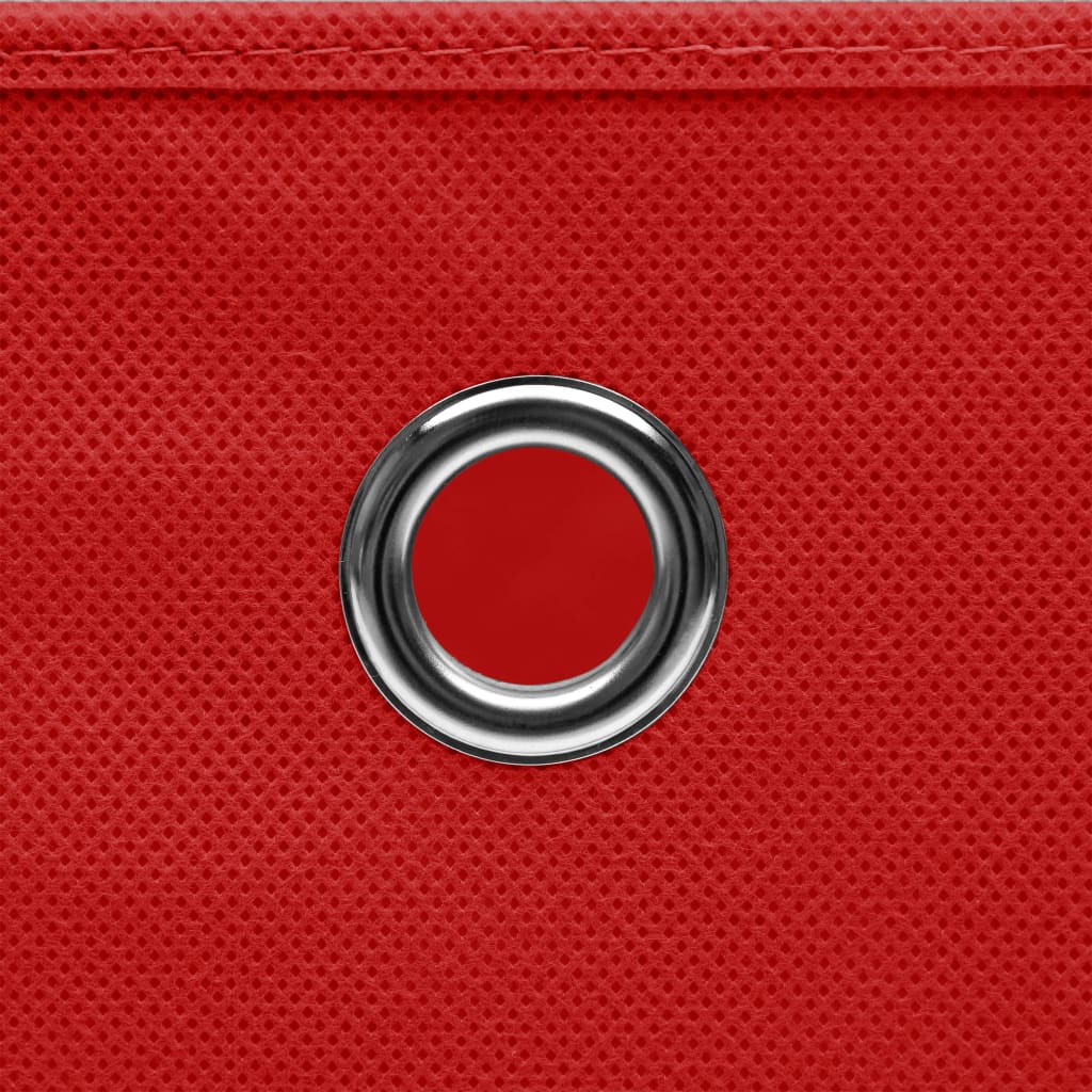 Storage Boxes 4 pcs Red 32x32x32 cm Fabric