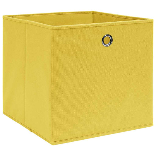 Storage Box | Set of 4 | Yellow | Non-woven fabric (100% polyester)