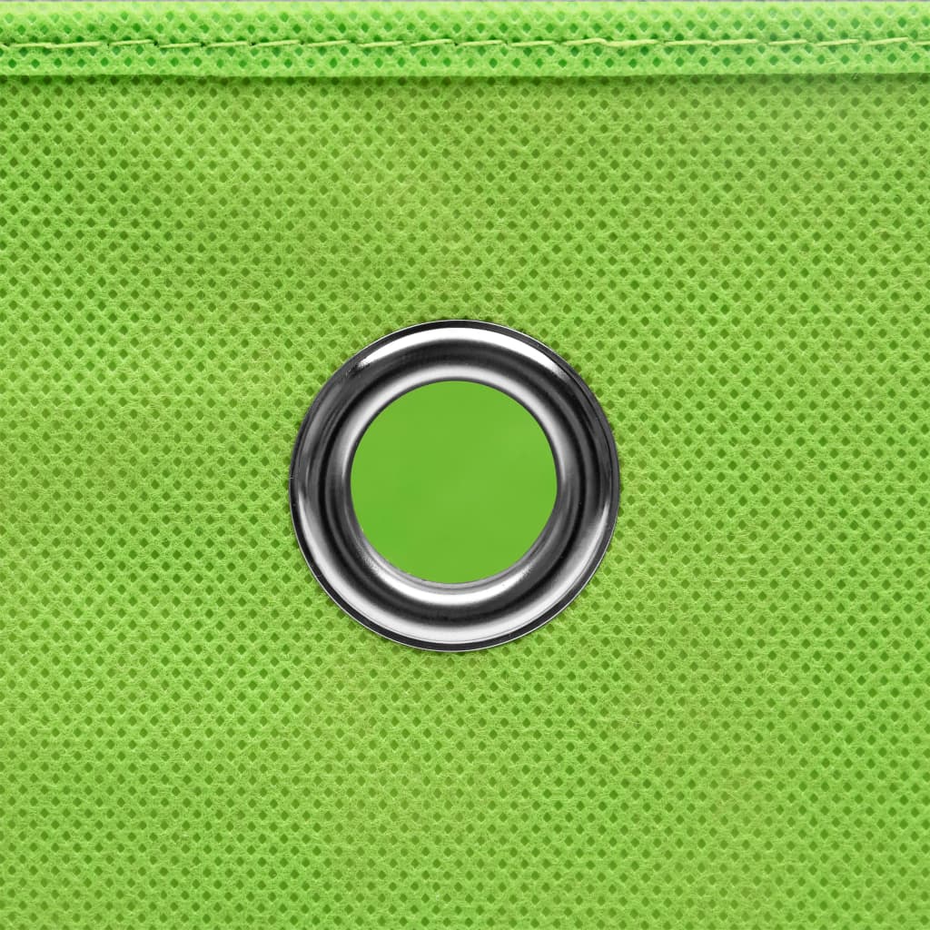 Storage Boxes 4 pcs Green 12.6"x12.6"x12.6" Fabric