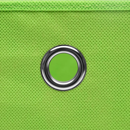 Storage Boxes 4 pcs Green 12.6"x12.6"x12.6" Fabric