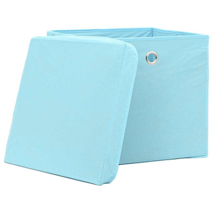 Storage Box | Set of 4 | Baby Blue | Non-Woven Fabric (100% Polyester)