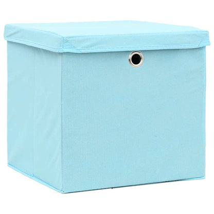 Storage Box | Set of 4 | Baby Blue | Non-Woven Fabric (100% Polyester)