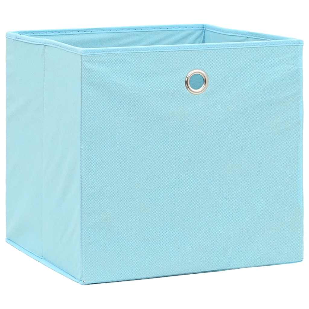 Storage Box |  Set of 10 | Baby blue | Non-woven fabric (100% polyester)