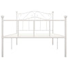 284517 vidaXL Bed Frame without Mattress White Metal 100x200 cm