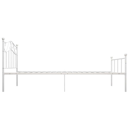Bed Frame | White | Metal | Single |  Durable  | Bed Frame | Rectangular