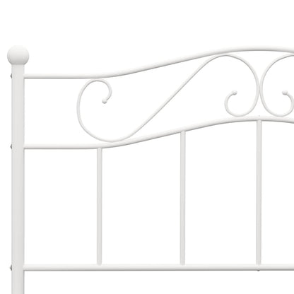 Bed Frame | White | Metal | Double | Durable | Bed Frame | Rectangular