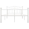 Bed Frame without Mattress with Headboard White 160x200 cm Metal