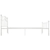 Bed Frame without Mattress with Headboard White 160x200 cm Metal