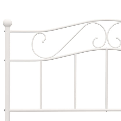Bed Frame | White | Metal | 160x200 cm | Durable | Rectangular