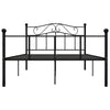 284525 vidaXL Bed Frame without Mattress Black Metal 120x200 cm