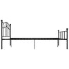 284525 vidaXL Bed Frame without Mattress Black Metal 120x200 cm