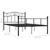 284525 vidaXL Bed Frame without Mattress Black Metal 120x200 cm