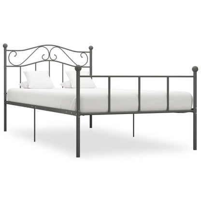 Bed Frame | Grey | Metal | Single | Durable | Bed Frame | Rectangular