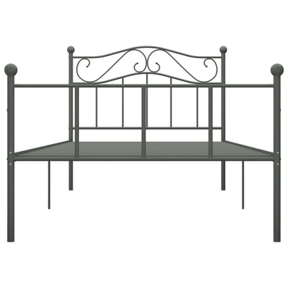 Bed Frame | Grey | Metal | Single | Durable | Bed Frame | Rectangular
