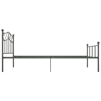 Bed Frame | Grey | Metal | Single | Durable | Bed Frame | Rectangular