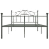 284534 vidaXL Bed Frame without Mattress Grey Metal 160x200 cm