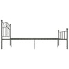 284534 vidaXL Bed Frame without Mattress Grey Metal 160x200 cm