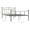 284534 vidaXL Bed Frame without Mattress Grey Metal 160x200 cm