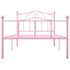 284537 vidaXL Bed Frame without Mattress Pink Metal 90x200 cm