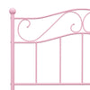 284537 vidaXL Bed Frame without Mattress Pink Metal 90x200 cm