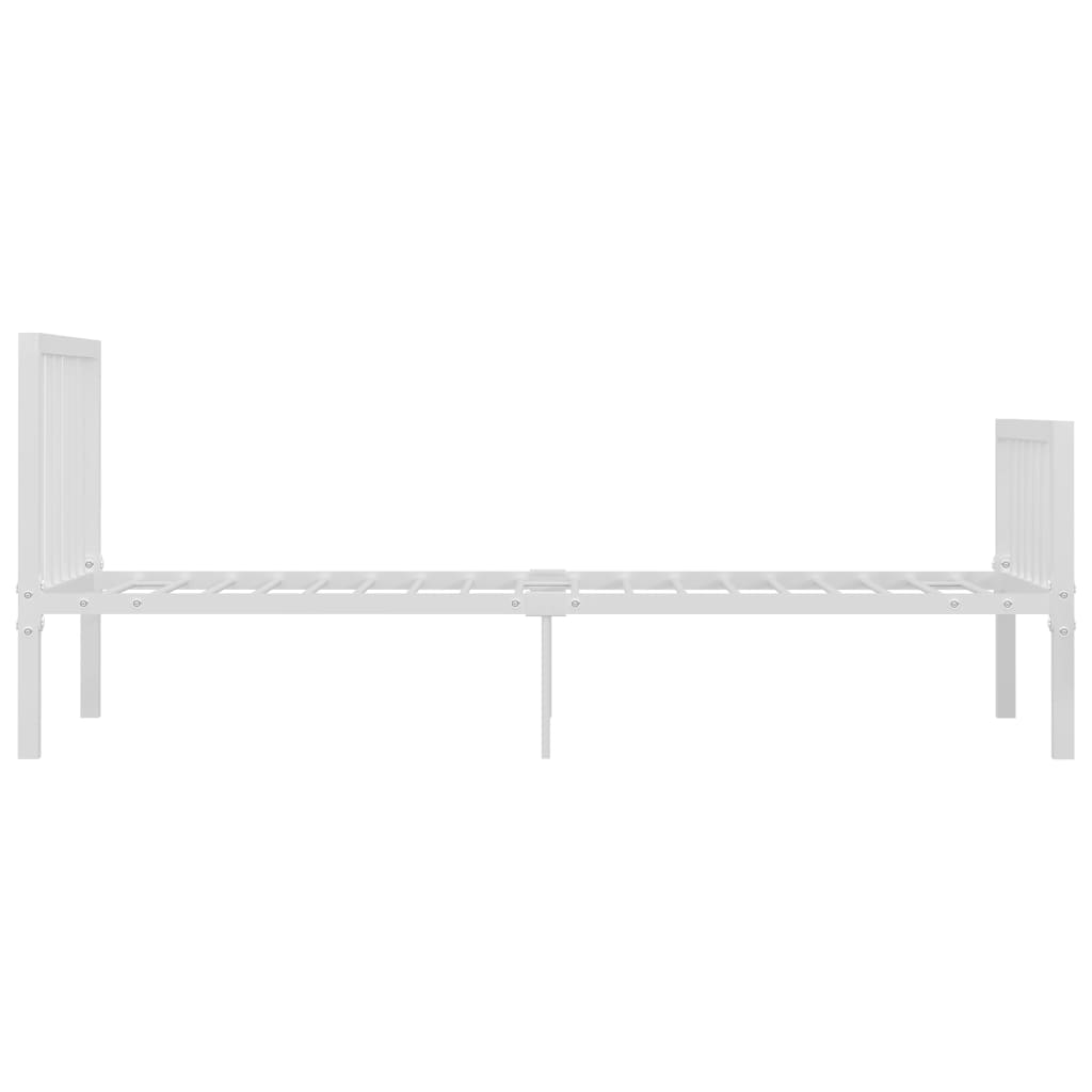 284562 vidaXL Bed Frame without Mattress White Metal 90x200 cm