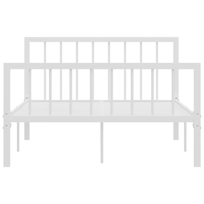 Bed Frame | White | Metal | 120 x 200 cm | Durable | Bed Frame