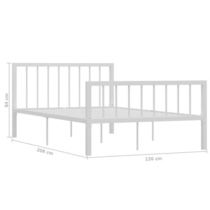 Bed Frame | White | Metal | 120 x 200 cm | Durable | Bed Frame