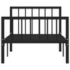 284568 vidaXL Bed Frame without Mattress Black Metal 90x200 cm