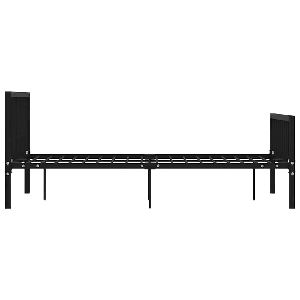284570 vidaXL Bed Frame without Mattress Black Metal 120x200 cm