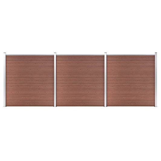 Garden Fence WPC 526x186 cm Brown