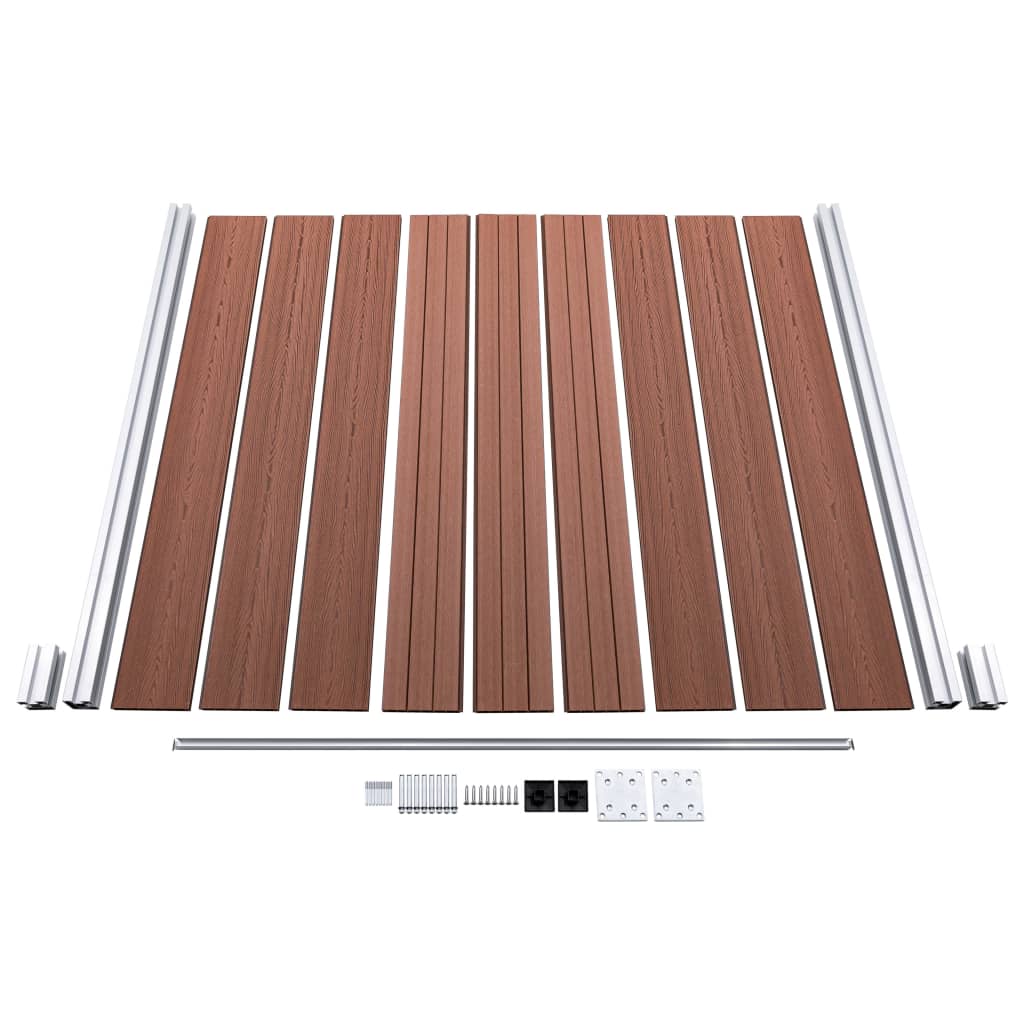 Garden Fence WPC 872x186 cm Brown
