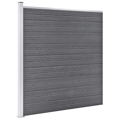 Garden Fence WPC 353x186 cm Grey