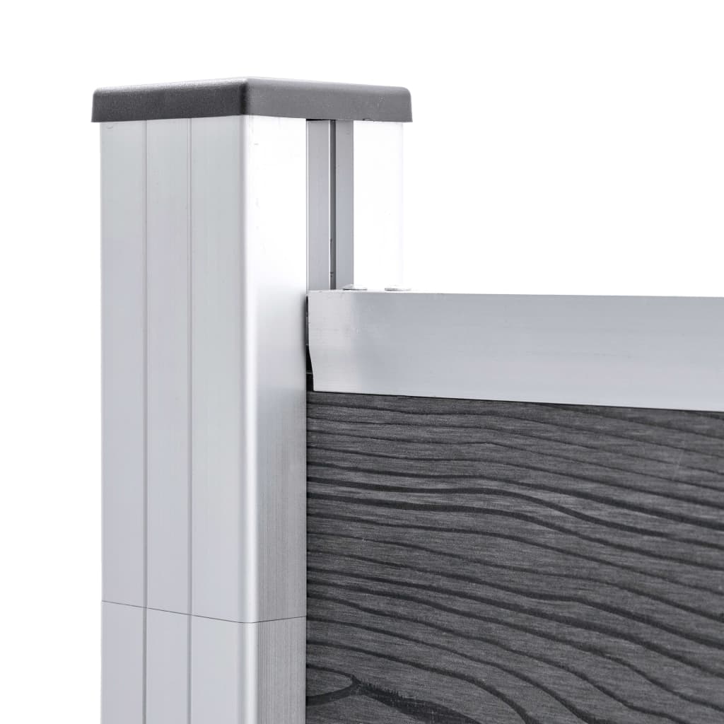 Garden Fence WPC 353x186 cm Grey